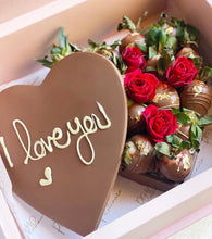 Load image into Gallery viewer, Floral Vanilla Cake and Strawberries LoveBox